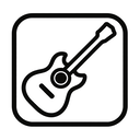 icon_hardware_guitar_monochrome icon preview