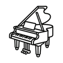icon_hardware_piano_line_art icon preview