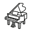 icon_hardware_piano_minimal_outline icon preview