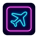 icon_health_airplane_neon icon preview