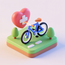icon_health_bicycle_3d_isometric icon preview