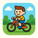 icon_health_bicycle_cartoon icon preview