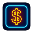 icon_health_dollar_sign_neon icon preview