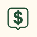 icon_health_dollar_sign_thin icon preview