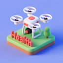 icon_health_drone_3d_isometric icon preview