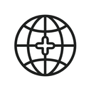 icon_health_globe_minimal_outline icon preview