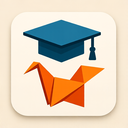 icon_health_graduation_cap_origami icon preview