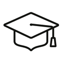 icon_health_graduation_cap_outline icon preview