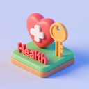 icon_health_key_3d_isometric icon preview