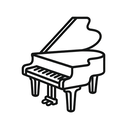 icon_health_piano_minimal_outline icon preview