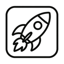icon_health_rocket_minimal_outline icon preview
