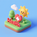 icon_health_sun_3d_isometric icon preview