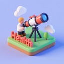 icon_health_telescope_3d_isometric icon preview