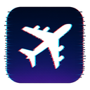 icon_history_airplane_digital_glitch icon preview
