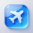 icon_history_airplane_glassy icon preview