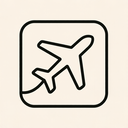 icon_history_airplane_minimal_outline icon preview