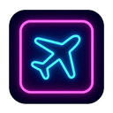 icon_history_airplane_neon icon preview