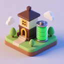 icon_history_battery_3d_isometric icon preview
