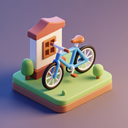 icon_history_bicycle_3d_isometric icon preview