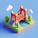 icon_history_bridge_3d_isometric icon preview