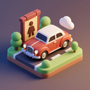 icon_history_car_3d_isometric icon preview
