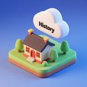 icon_history_cloud_3d_isometric icon preview