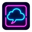 icon_history_cloud_neon icon preview