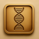 icon_history_dna_strand_embossed icon preview