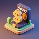 icon_history_dollar_sign_3d_isometric icon preview