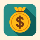 icon_history_dollar_sign_flat_design icon preview