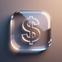 icon_history_dollar_sign_glassy icon preview