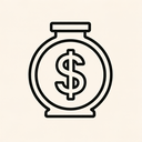 icon_history_dollar_sign_minimal_outline icon preview