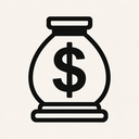icon_history_dollar_sign_monochrome icon preview