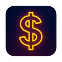 icon_history_dollar_sign_neon icon preview
