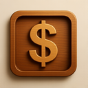 icon_history_dollar_sign_wooden icon preview
