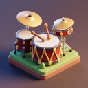 icon_history_drum_3d_isometric icon preview