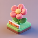 icon_history_flower_3d_isometric icon preview