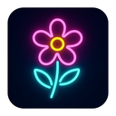 icon_history_flower_neon icon preview