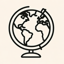 icon_history_globe_minimal_outline icon preview