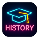 icon_history_graduation_cap_neon icon preview