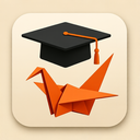 icon_history_graduation_cap_origami icon preview