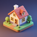 icon_history_house_3d_isometric icon preview