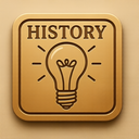 icon_history_light_bulb_embossed icon preview