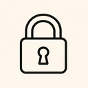 icon_history_lock_minimal_outline icon preview