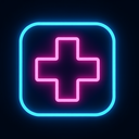 icon_history_medical_cross_neon icon preview