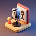 icon_history_microphone_3d_isometric icon preview