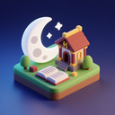 icon_history_moon_3d_isometric icon preview