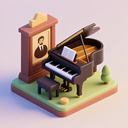 icon_history_piano_3d_isometric icon preview