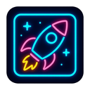 icon_history_rocket_neon icon preview
