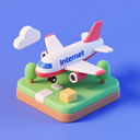 icon_internet_airplane_3d_isometric icon preview